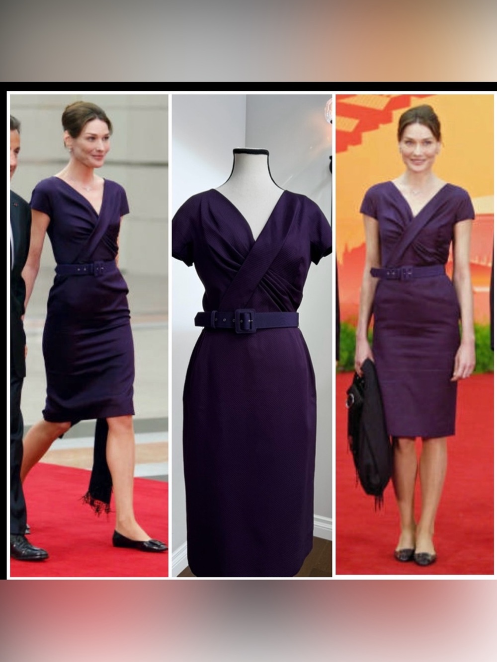 Vintage Christian Dior 2010 Dress by John Galliano FR 40 Carla Bruni